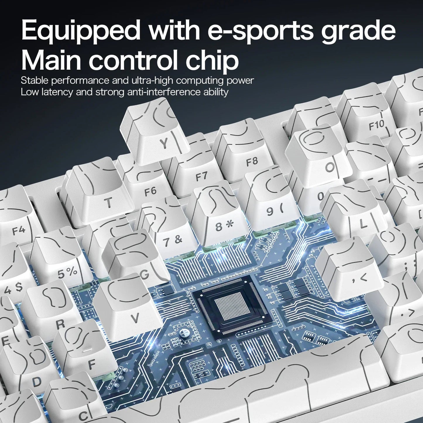 ATTACK SHARK R82 HE Magnetic Gaming Keyboard 8000Hz 0.005mm Rapid Trigger Low Latency RGB Hall Effect Wired 75% Keyboard