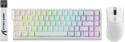 ATTACK SHARK X68 HE Magnetic Keyboard and R1 Mouse Combo 8K Rapid Trigger 66 Keys PAW3311 18000 DPI Gaming Keyboard Mouse Combo