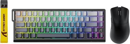 ATTACK SHARK X68 HE Magnetic Keyboard and R1 Mouse Combo 8K Rapid Trigger 66 Keys PAW3311 18000 DPI Gaming Keyboard Mouse Combo